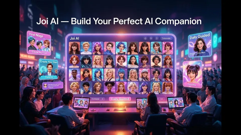Thumbnail of the YouTube video “Joi AI Review: The Boldest & Most Entertaining AI Character Chat Platform” (QUASA channel)