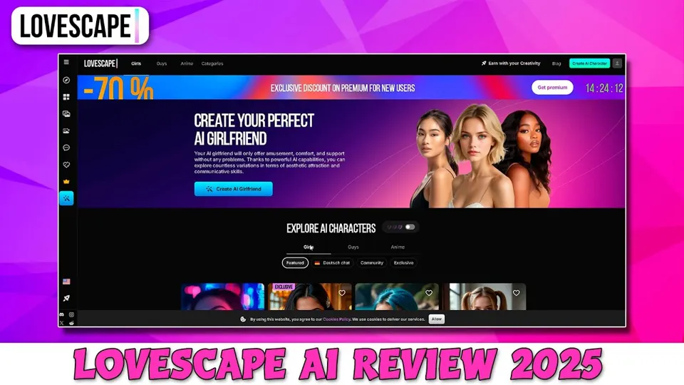Thumbnail of the YouTube video “Lovescape Ai Review - Best Ai Chatbot No Filter 2025” (How To PC channel)