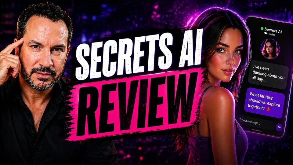Thumbnail of the YouTube video “Secrets AI Review: I tested it so you don't have to” (AI Girlfriend Decoded channel)